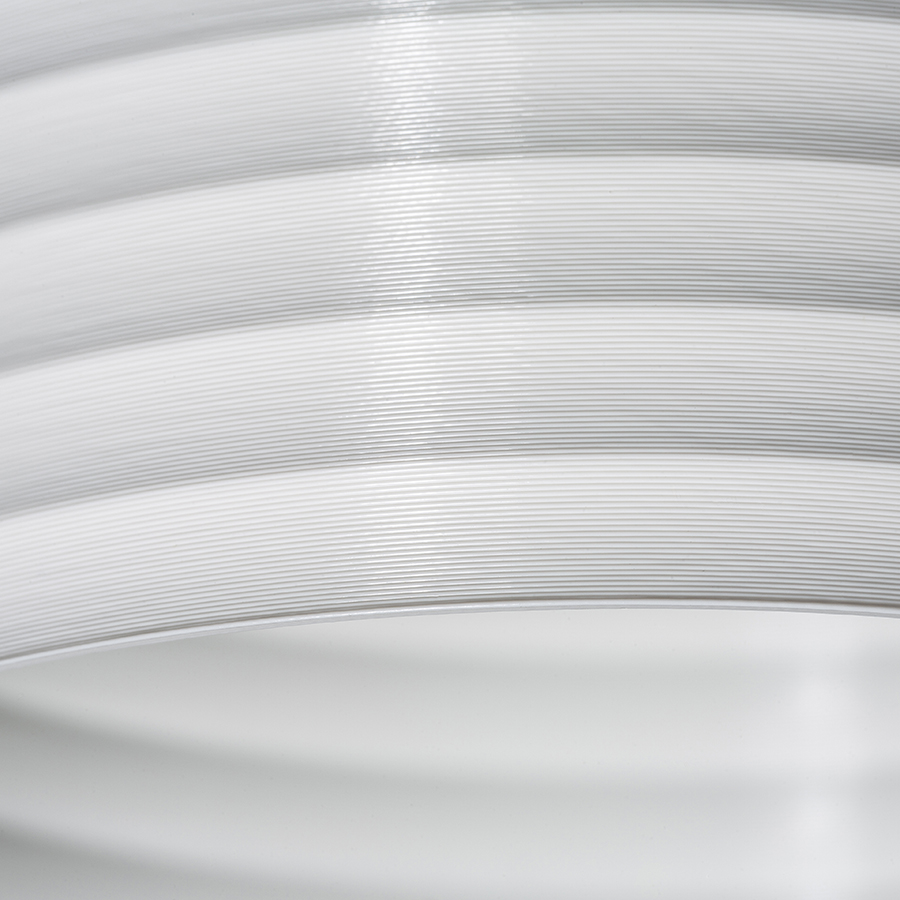 O lampă cu LED incastrat pentru un tavan din gips-carton cu adancime redusă si abajur decorativ, MARENGA RR4 90 încastrat alb Eco PLA 230V 6W 3000K