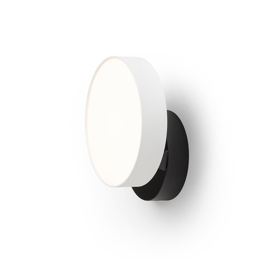 Corp LED plat montat pe suprafață, cu capacitatea de a inclina si roti secțiunea luminoasă Corpul, ARETHA pe suprafață alb/negru 230V 12W 3000K