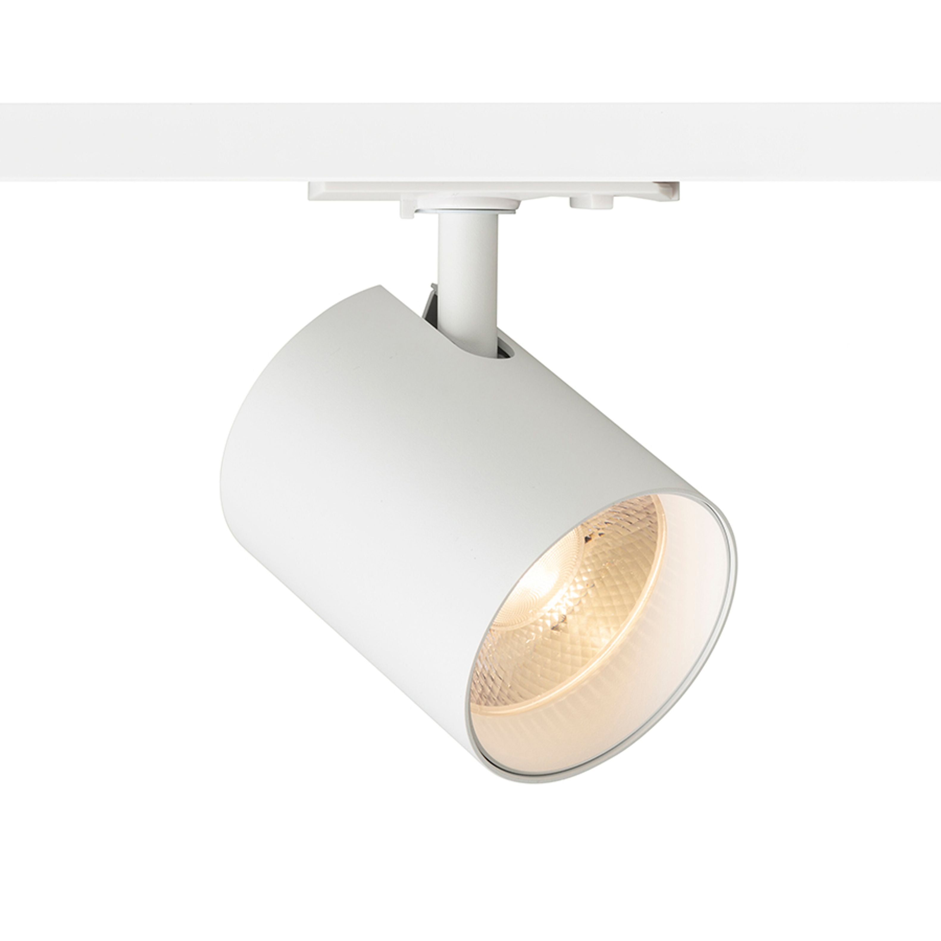 Spot LED cilindric pentru șinele cu 1 circuit, IRIS 7 șină cu 1 alb 230V 10W 24° 3000K