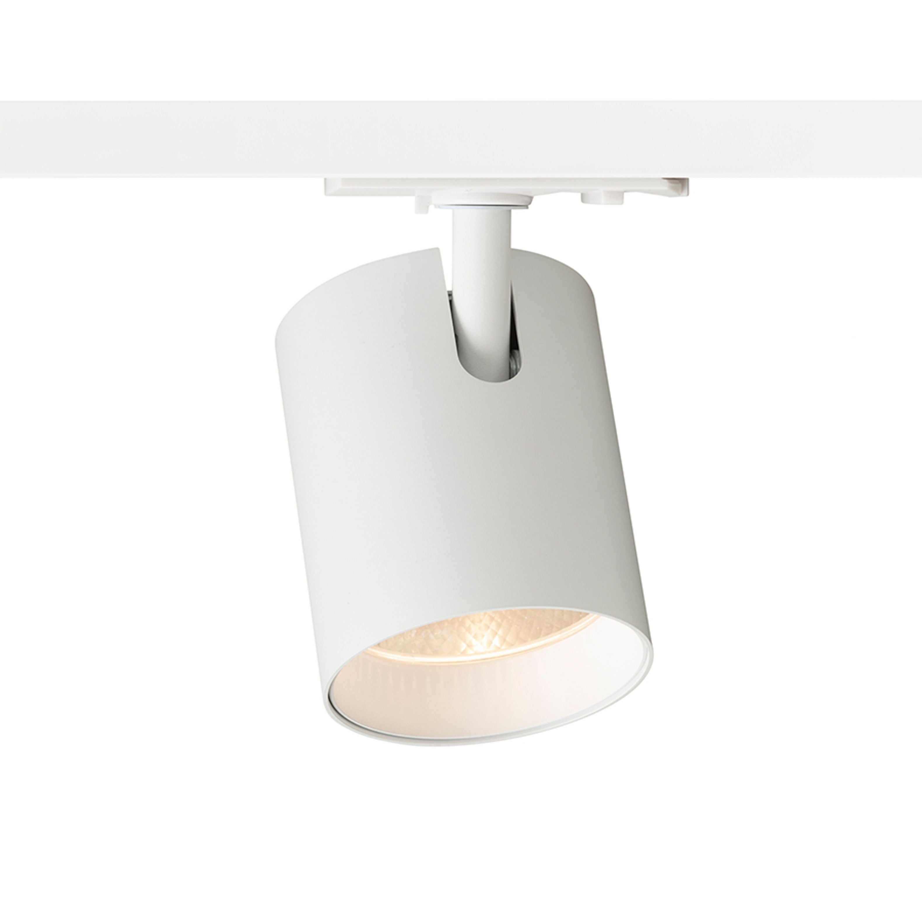 Spot LED cilindric pentru șinele cu 1 circuit, IRIS 7 șină cu 1 alb 230V 10W 24° 3000K