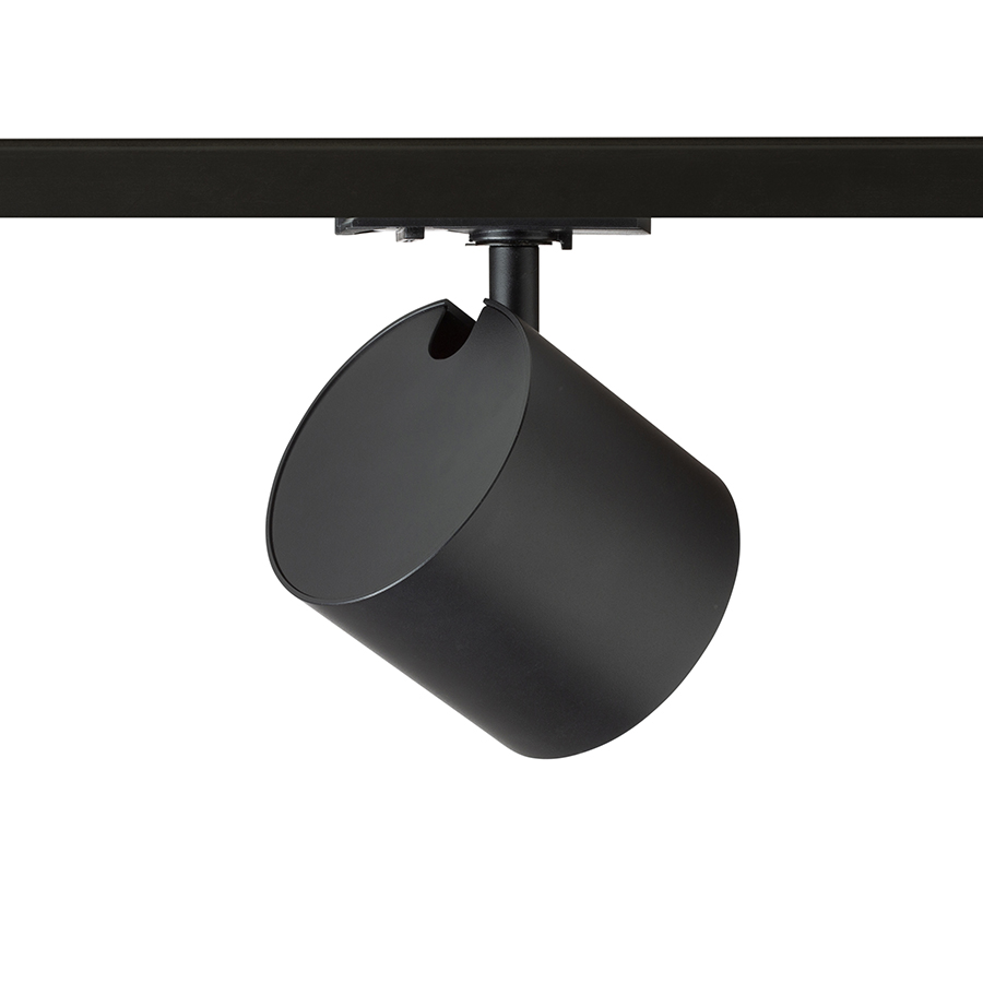 Spot LED cilindric pentru șinele cu 1 circuit, IRIS 9 șină cu 1 negru 230V 12W 24° 3000K