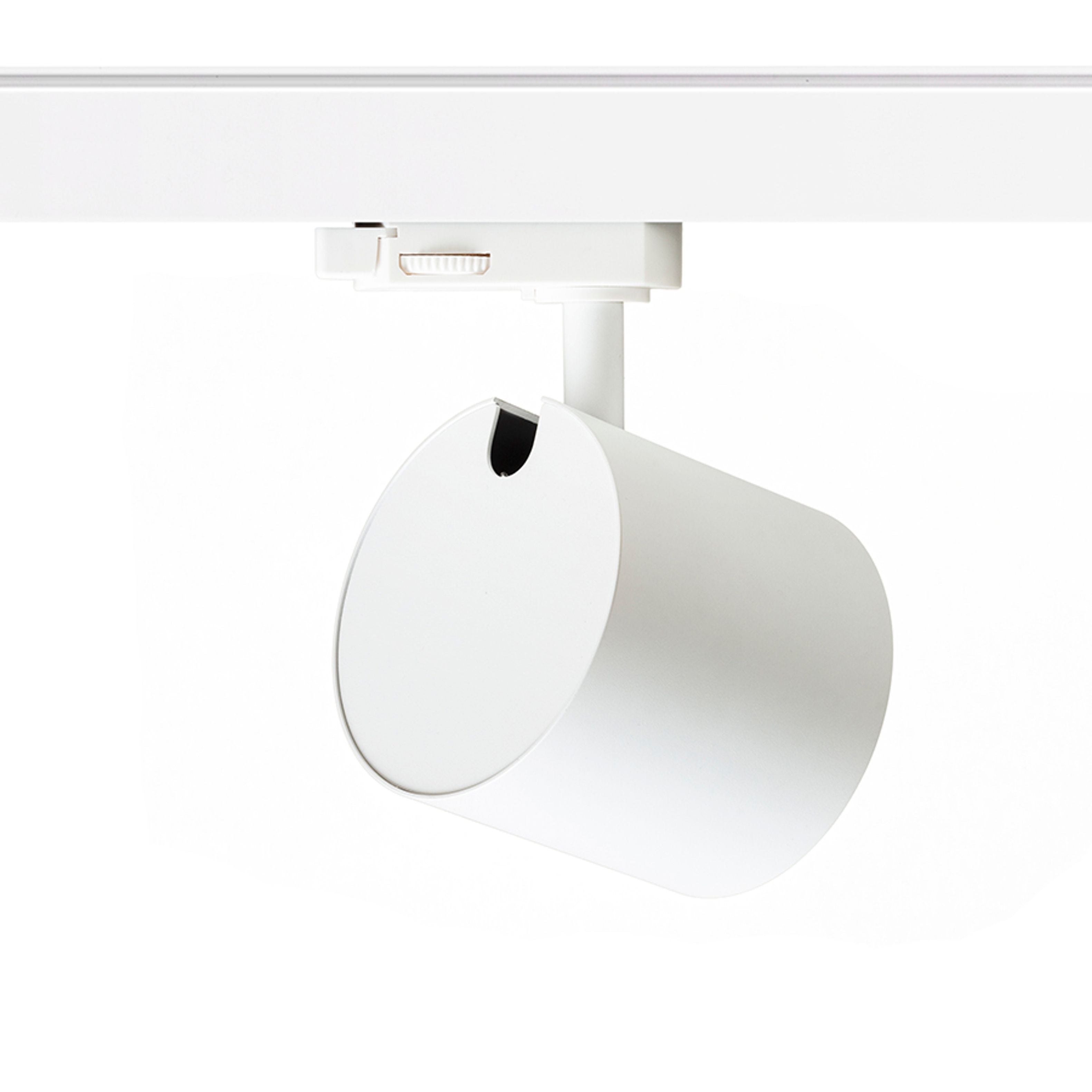 Spot LED cilindric pentru șinele cu 3 circuite, IRIS 9 șină cu 3-circuite alb 230V 12W 24° 3000K