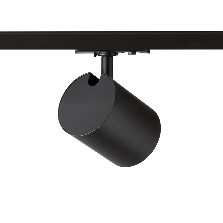 Spot LED cilindric pentru șinele cu 1 circuit, IRIS 7 șină cu 1 negru 230V 10W 24° 3000K