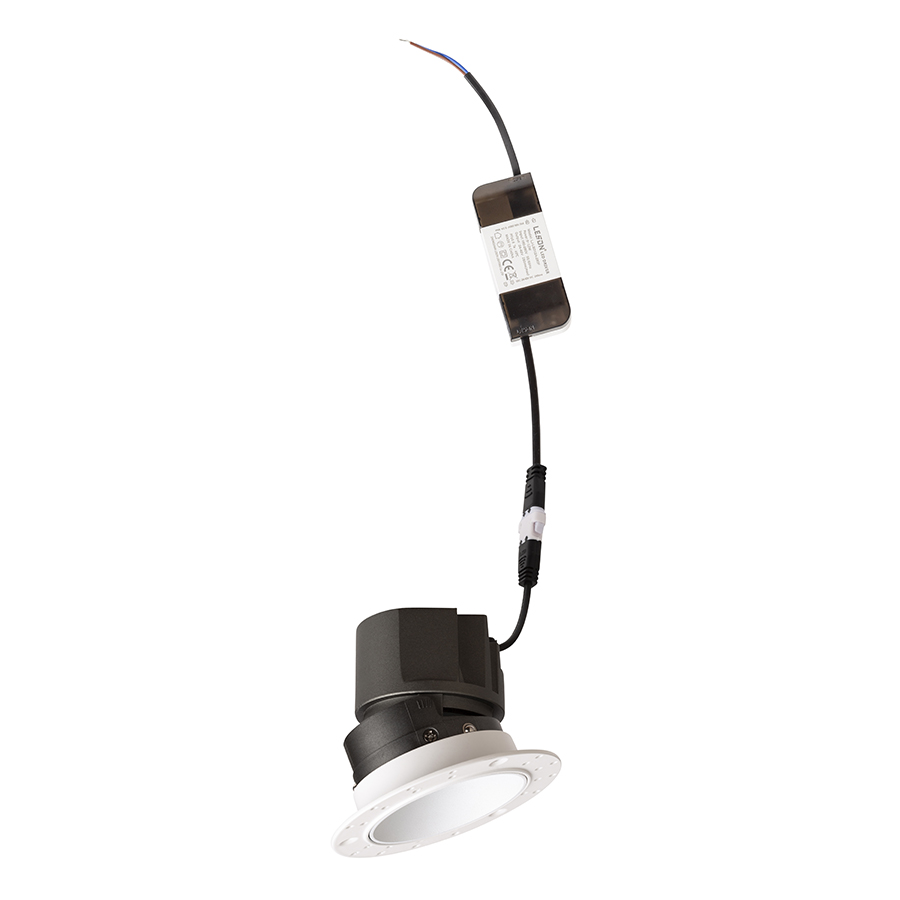 Lumina LED incasabila fara cadru cu reflector decorativ interior alb, ANTARES încastrat 230V 10W 36° 3000K