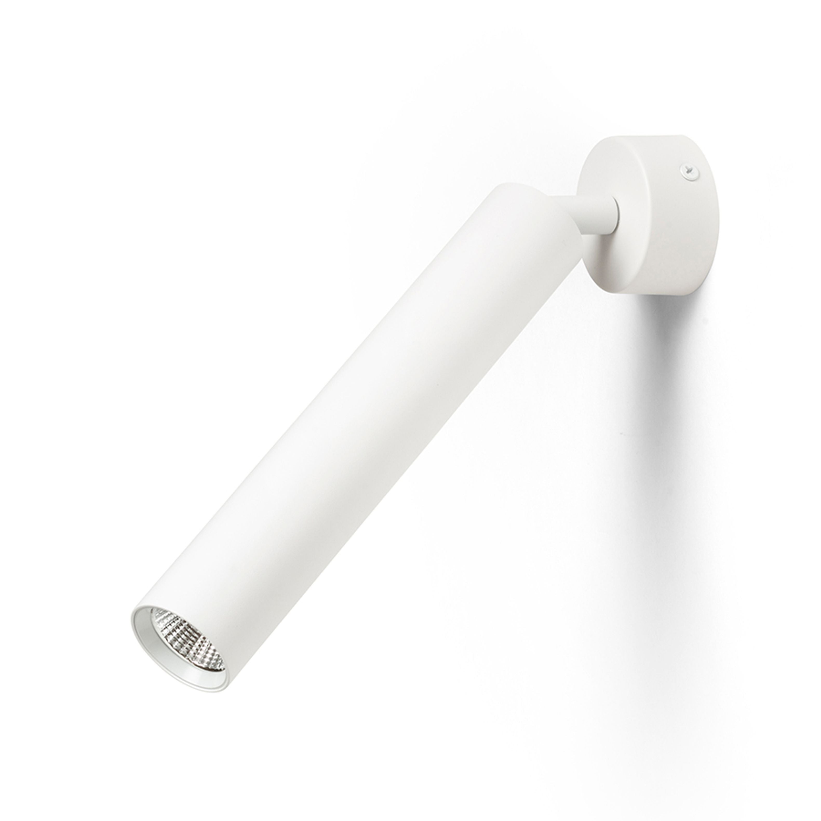 Lumina LED tubulară montata la suprafață pe baza circulară, DARRIN R montat pe alb 230V 6W 24° 3000K