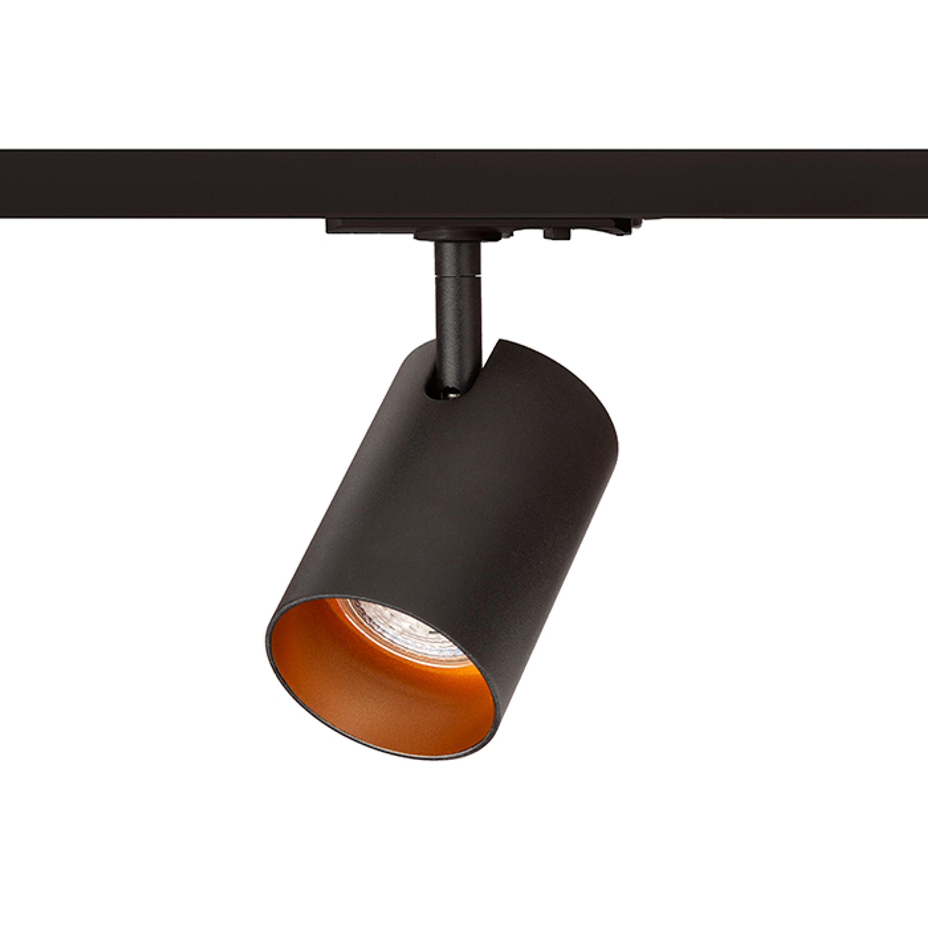 Spot reflectorizant cilindric cu mufă GU10 pentru piese cu 1-circuit, CONNOR șină cu negru/auriu 230V LED 10W