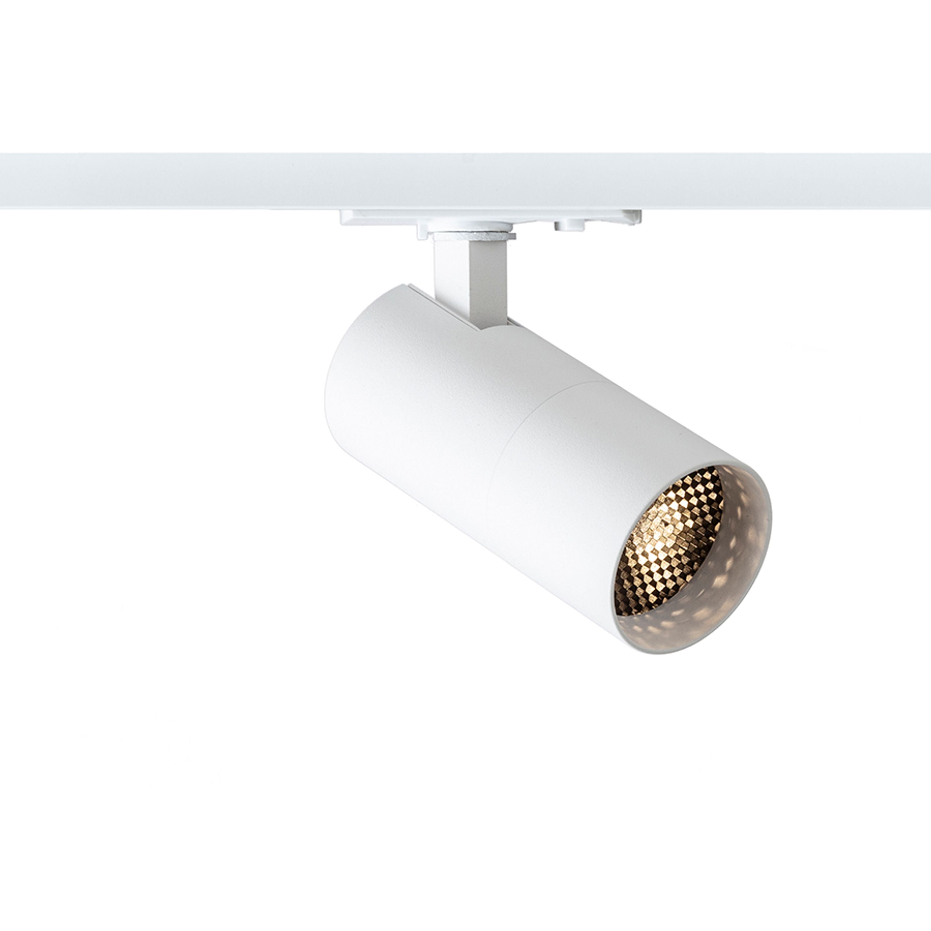 Spot reflectorizant cilindric cu mufă GU10 pentru piese cu 1-circuit, FORZA șină cu alb 230V LED 10W