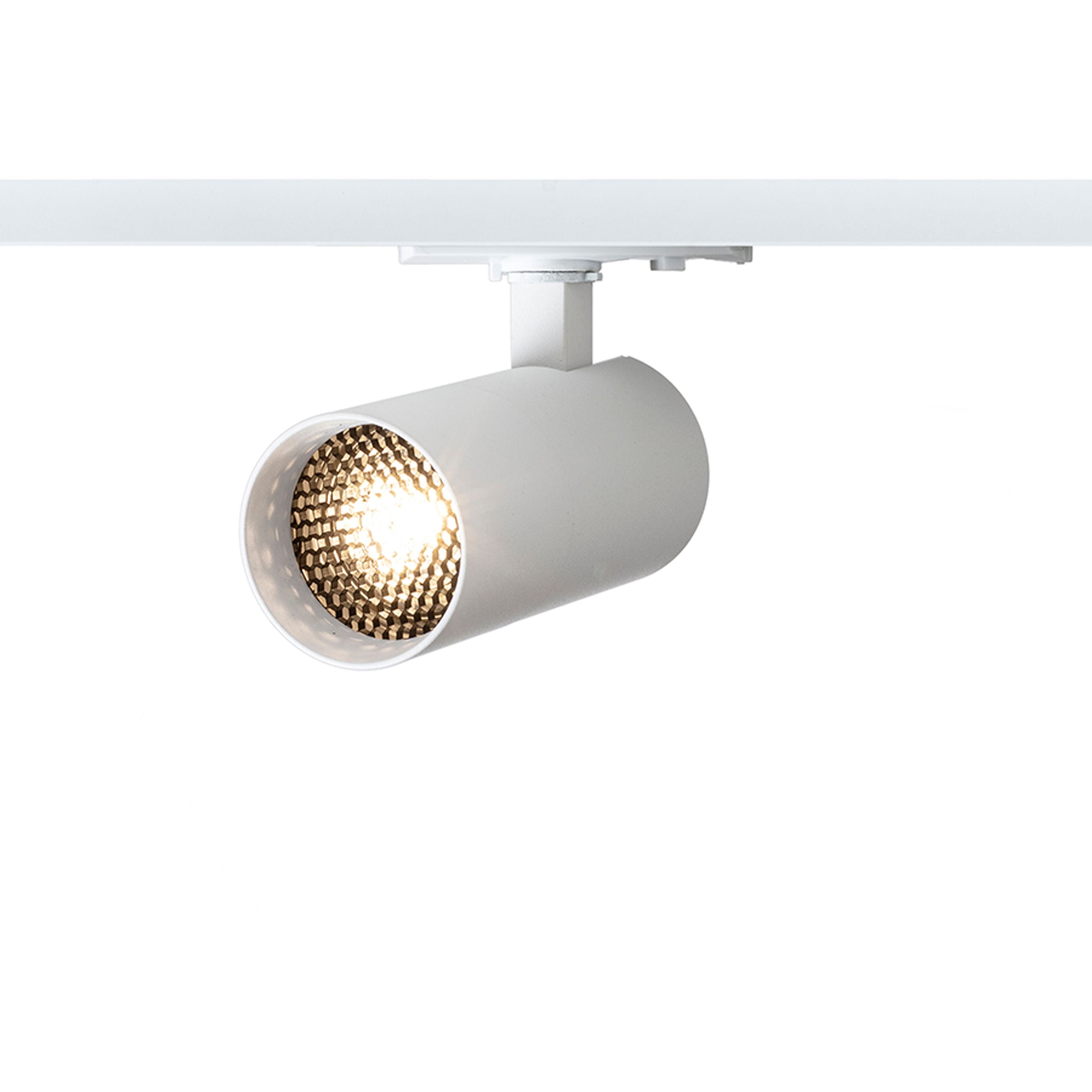 Spot reflectorizant cilindric cu mufă GU10 pentru piese cu 1-circuit, FORZA șină cu alb 230V LED 10W