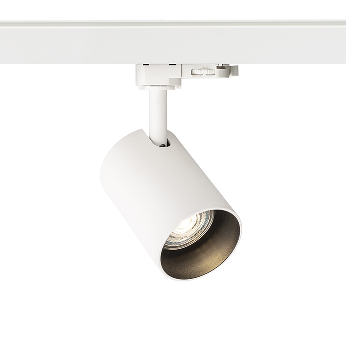 Spot reflectorizant cilindric cu mufă GU10 pentru piese cu 3-circuite, CONNOR șină cu alb/negru 230V LED 10W