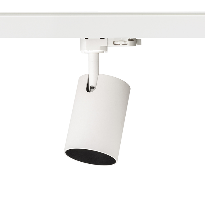 Spot reflectorizant cilindric cu mufă GU10 pentru piese cu 3-circuite, CONNOR șină cu alb/negru 230V LED 10W