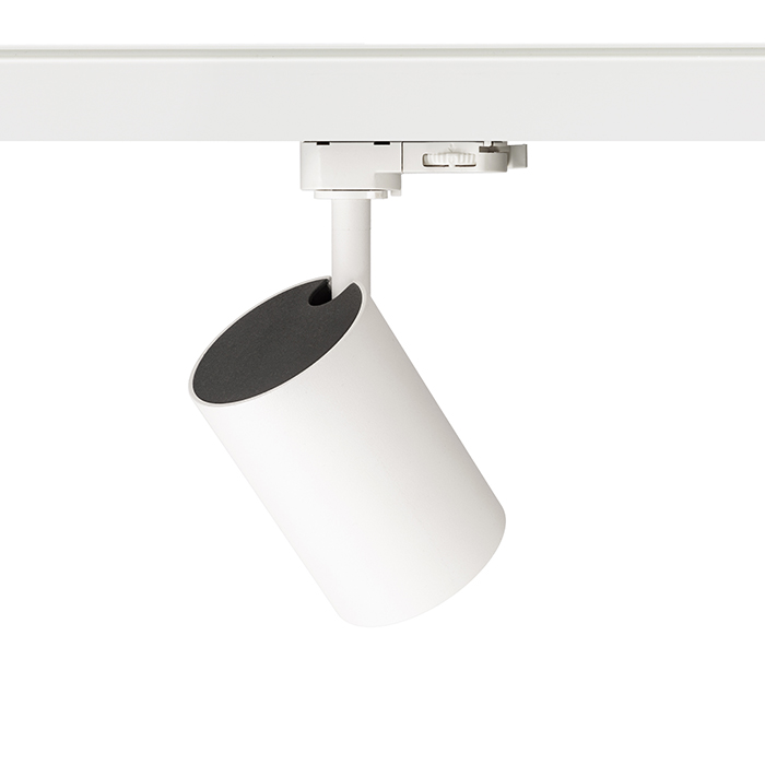 Spot reflectorizant cilindric cu mufă GU10 pentru piese cu 3-circuite, CONNOR șină cu alb/negru 230V LED 10W