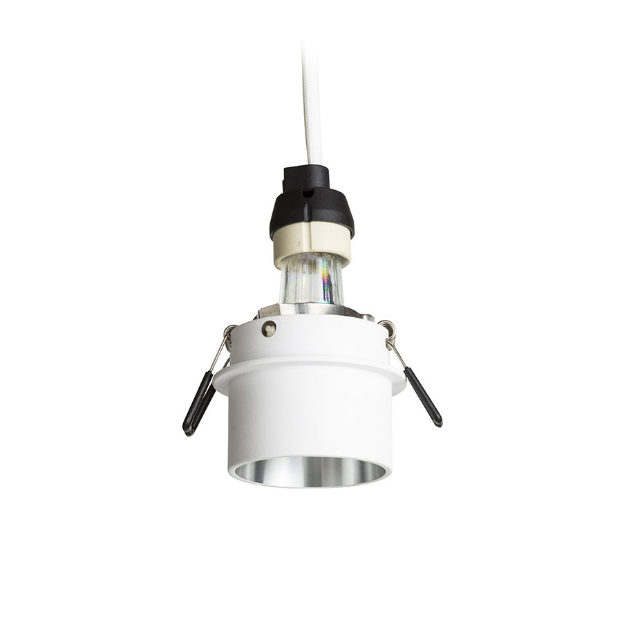 Lumina partial incastrata din aluminiu in diverse versiuni de culoare, conceputa pentru utilizare, ORTA încastrat alb/auriu 230V LED GU10 9W