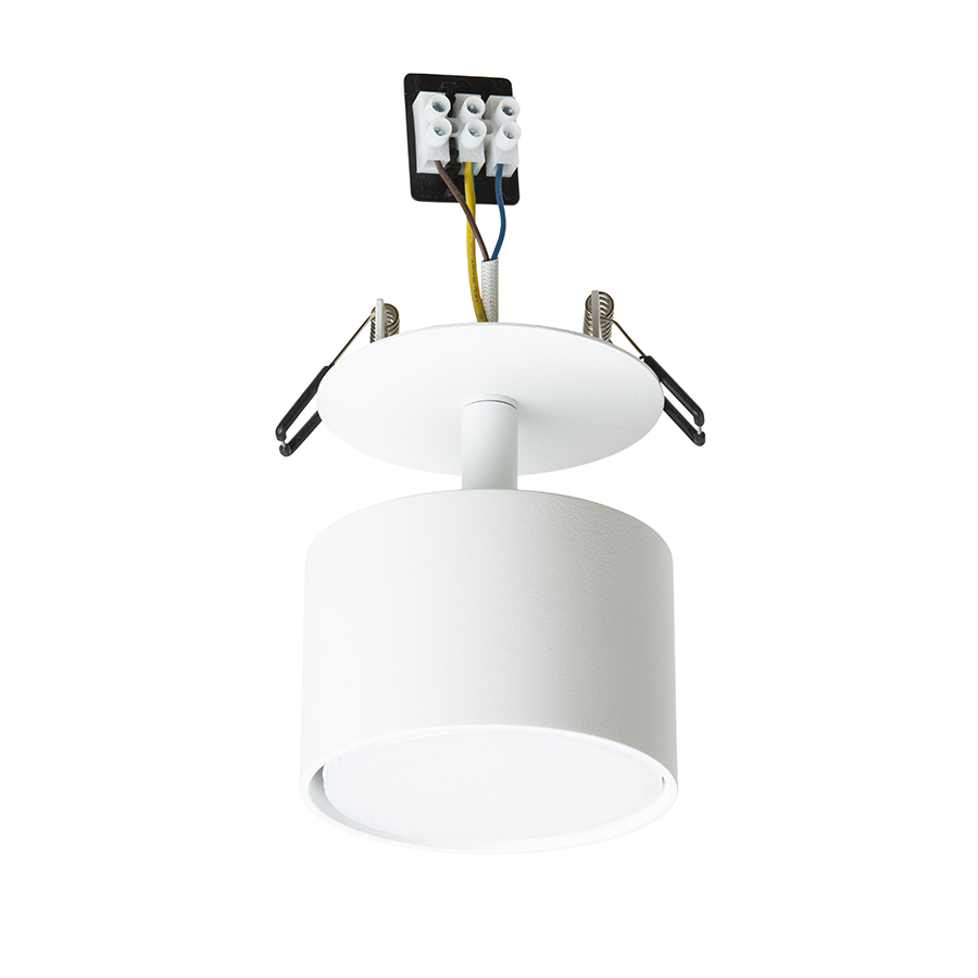 Corp de iluminat semiincastrat din aluminiu cu reflector reglabil pentru surse de lumina LED, PIXEL încastrat alb 230V GX53 7W