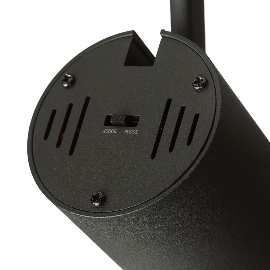 Spot reglabil in formă de tub pentru piste cu 1-circuit, cu posibilitatea de a regla unghiul, FOCUS 20 ZOOM DIMM șină cu 1-circuit negru 230V LED 20W 10 60° 3000K 4000K 5000K