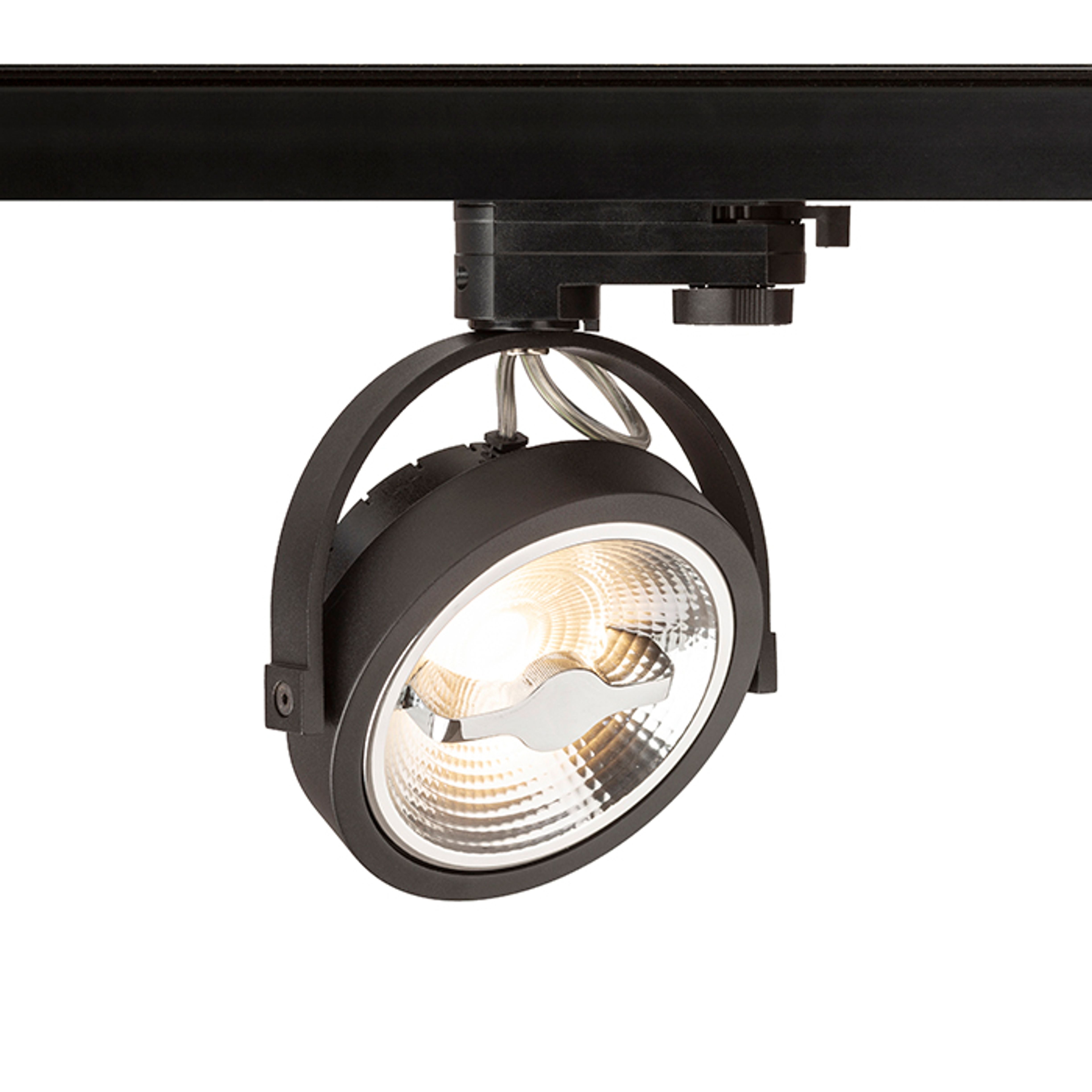 Corp de iluminat pentru șină cu 3-circuite, KELLY LED sina cu negru 230V 12W 24° 3000K