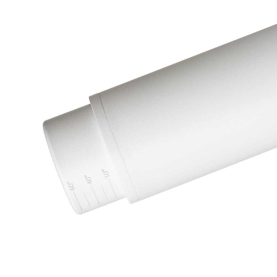 Spot reglabil in formă de tub pentru piste cu 3-circuite, cu posibilitatea de a regla unghiul, FOCUS 12 ZOOM DIMM șină cu 3-circuite alb 230V LED 12W 10 60° 3000K 4000K 5000K