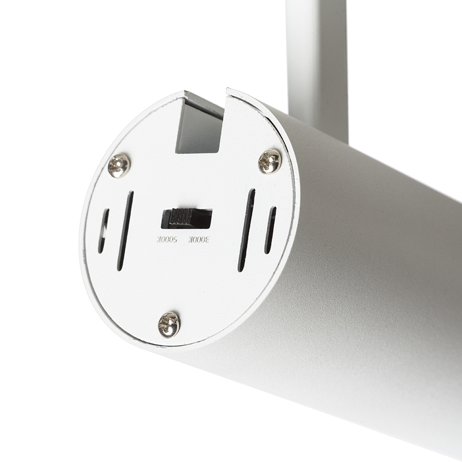 Spot reglabil in formă de tub pentru piste cu 3-circuite, cu posibilitatea de a regla unghiul, FOCUS 12 ZOOM DIMM șină cu 3-circuite alb 230V LED 12W 10 60° 3000K 4000K 5000K