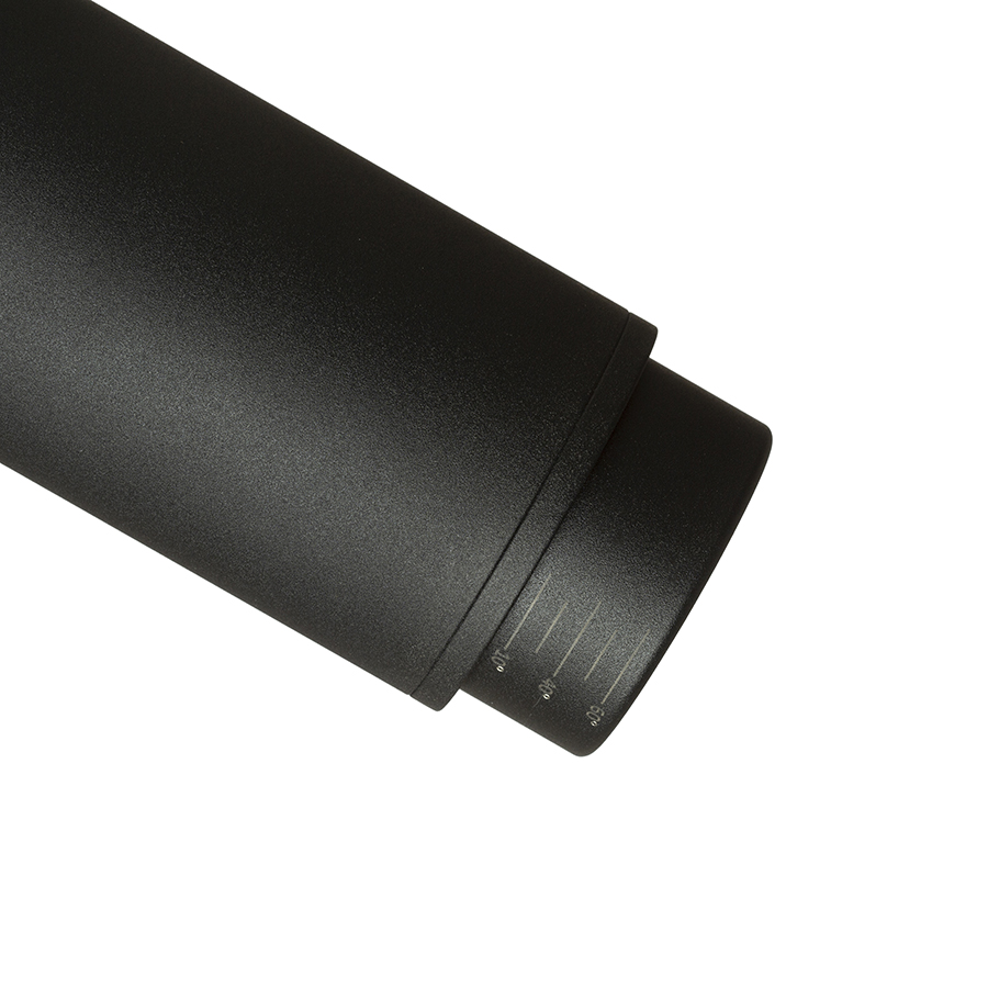 Spot reglabil in formă de tub pentru piste cu 3-circuite, cu posibilitatea de a regla unghiul, FOCUS 20 ZOOM DIMM șină cu 3-circuite negru 230V LED 20W 10 60° 3000K 4000K 5000K