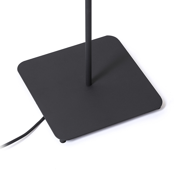Suport metalic pentru nuanțe cu clemă E27, CORTINA bază de podea negru 230V LED 15W