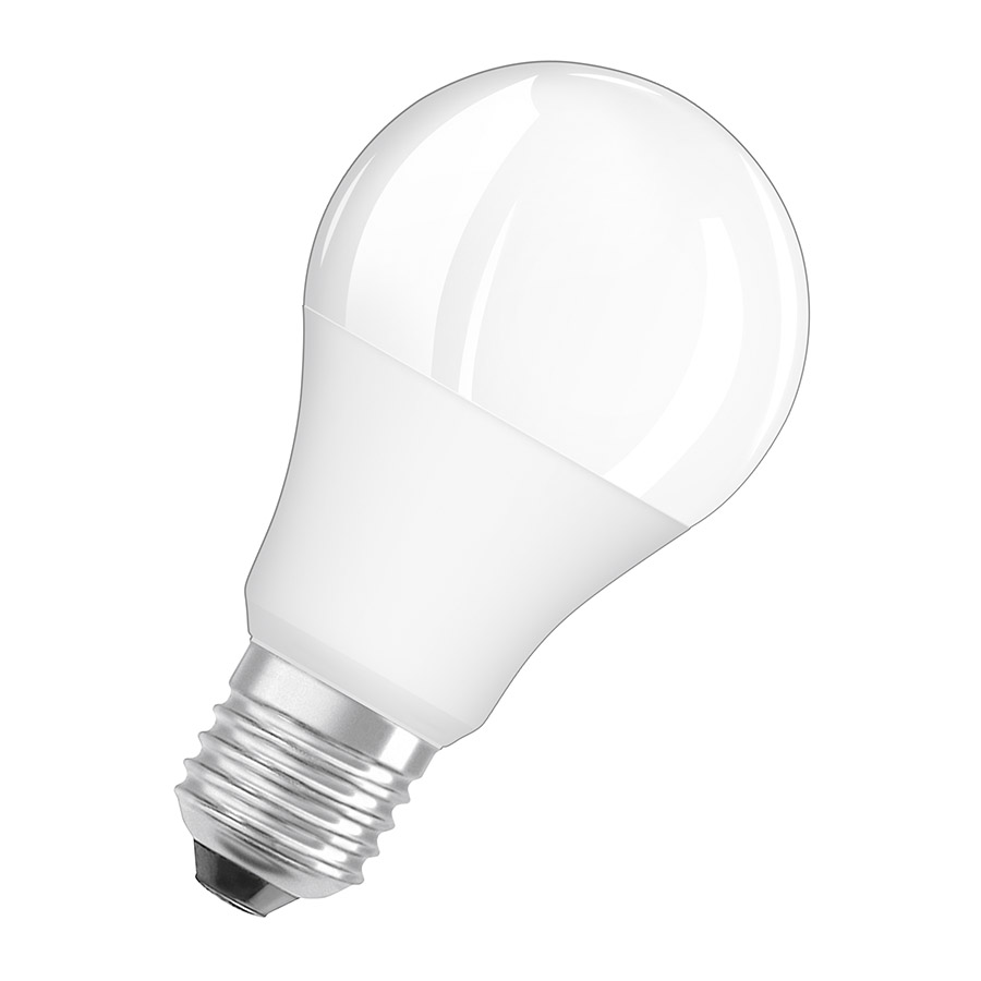 Sursă LED care poate fi folosita cu tehnologie RGB sau iluminare albă caldă, OSRAM RGBW Classic A mat 230V E27 EQ60 2700K