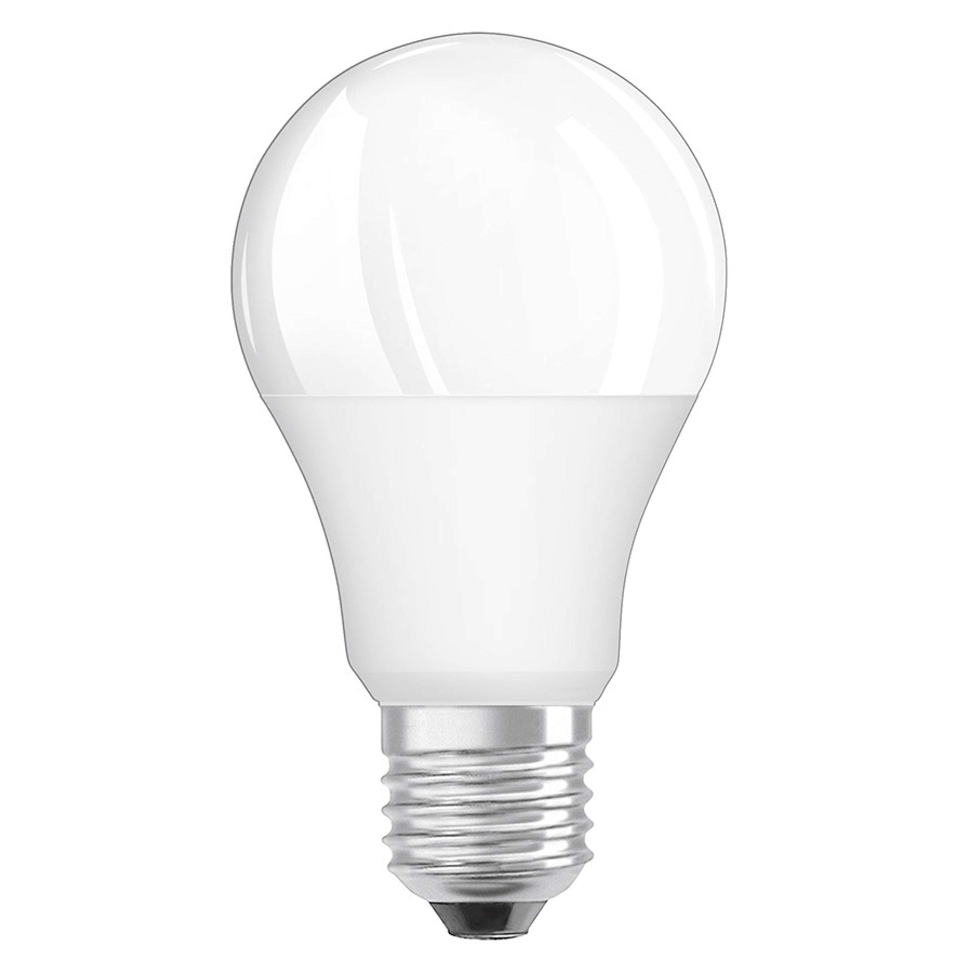 Sursă LED care poate fi folosita cu tehnologie RGB sau iluminare albă caldă, OSRAM RGBW Classic A mat 230V E27 EQ60 2700K