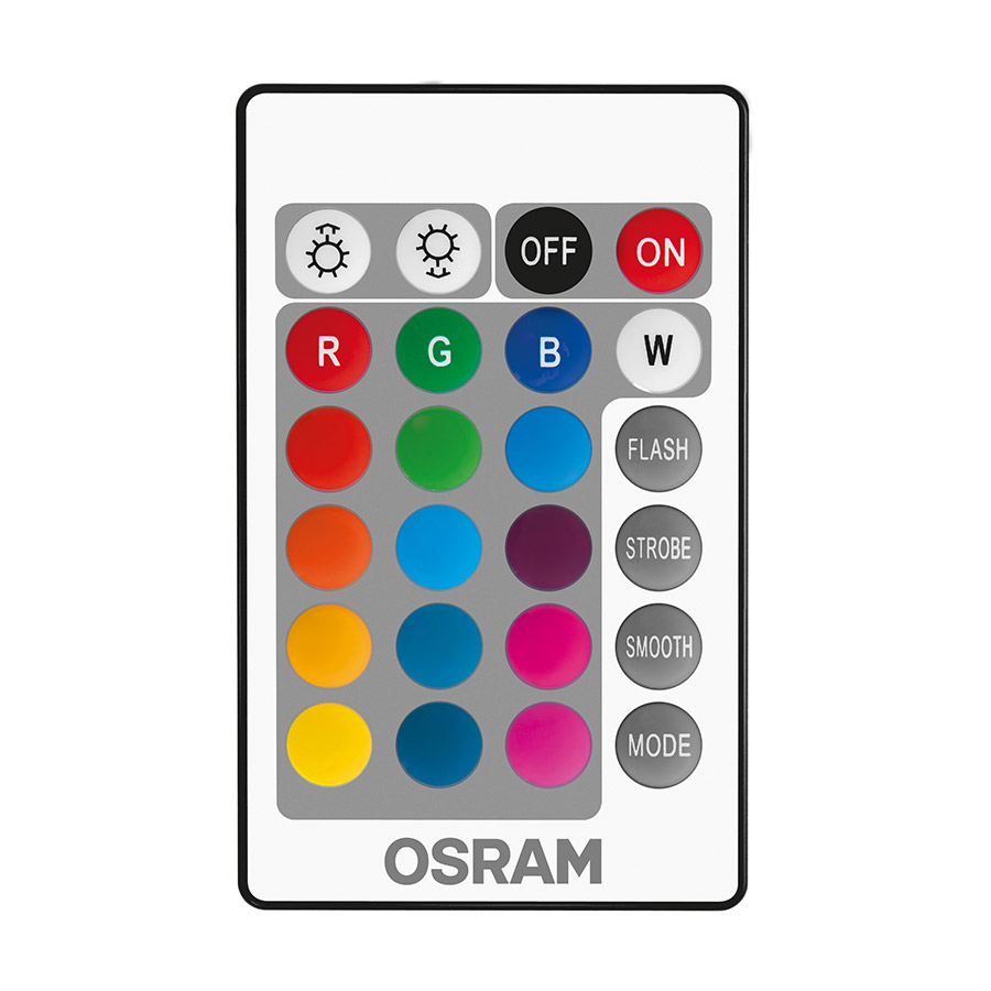 Sursă LED care poate fi folosita cu tehnologie RGB sau iluminare albă caldă, OSRAM RGBW iluminator mat 230V E14 EQ40 2700K