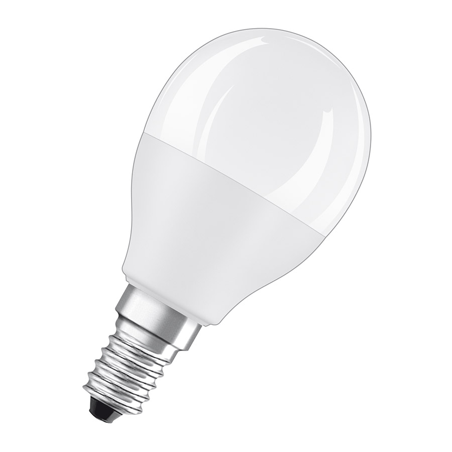 Sursă LED care poate fi folosita cu tehnologie RGB sau iluminare albă caldă, OSRAM RGBW iluminator mat 230V E14 EQ40 2700K