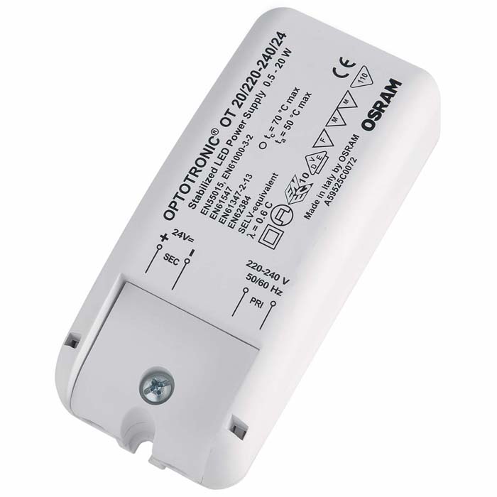 Transformator 12 DC, TRAFO 0,5-20W 24= 20W accesorii