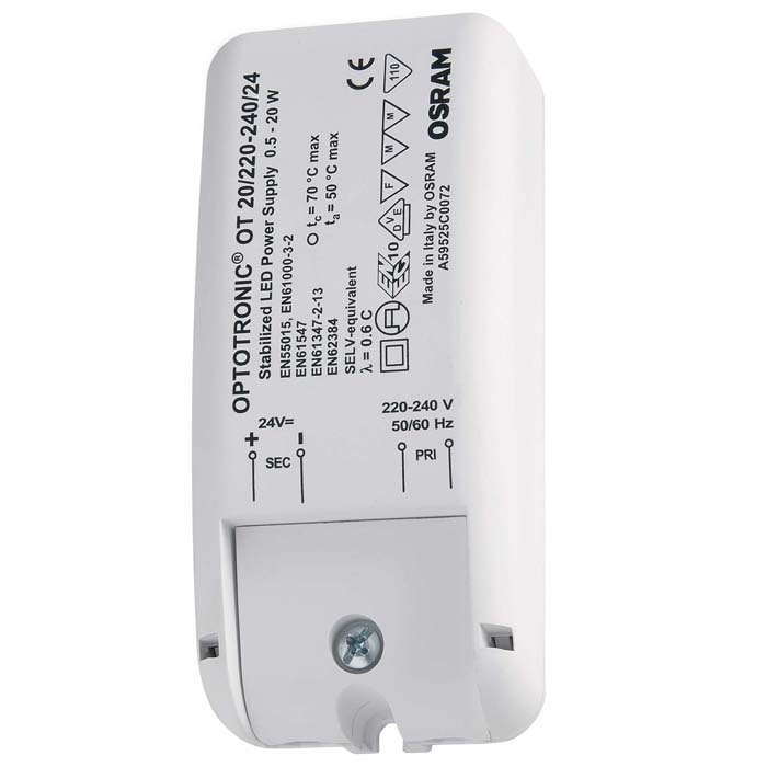 Transformator 12 DC, TRAFO 0,5-20W 24= 20W accesorii