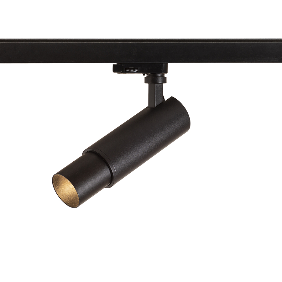Tub corp de iluminat pentru șină cu 3-circuite, ZUMA ZOOM DIMM cu negru 230V LED 20W 10 50° 3000K
